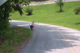 Julia and Bojay taking a stroll