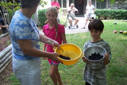 Showing off their haul