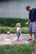Ryan deciding whether to give his Daddy "five"