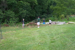 Jimmy and my 3 boys chopped up fire wood