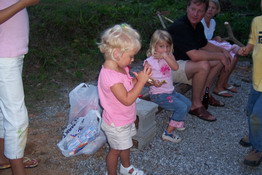Kate working on her s'more