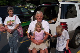 Danielle and Papa took a break after breakfast
