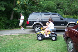 Danielle and Stacy four-wheelin
