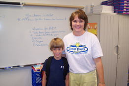 Alex with the new gifted teacher