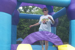 Hey Nicky!  The bouncy house is for the CHILDREN!