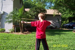 Alex has pretty good aim!