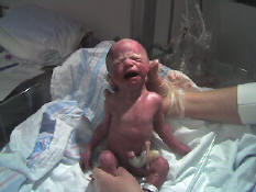 Madeline telling the world she's here!