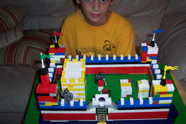 He added the jousters, a kitchen and a mew (where the falcons are kept) on his own