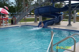 Patrick LOVES the water slide