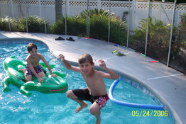 Monkey boy in mid-air