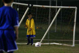Reving up for a goal kick