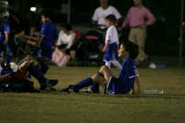 Hanging out with his teammates