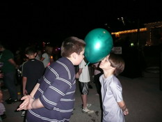 Patrick and Stephen in the balloon contest