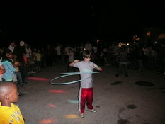 Patrick came in third in the hula hoop contest!