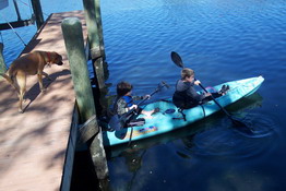 A kayaking obstacle course