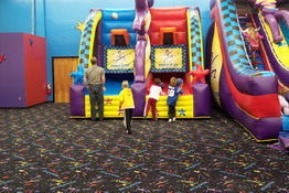 KC, Preston, Patrick and Alex shooting hoops