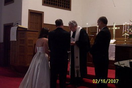 The minister was talking to Emma 