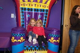 Julia and Danielle sharing the throne