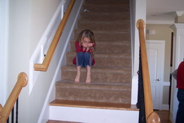 Julia was being shy back at Uncle John's house