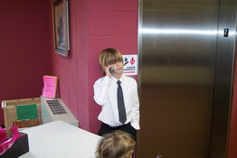 Alex made a quick call to his girlfriend