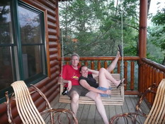Rick and Jessica enjoying some MUCH deserved quiet time
