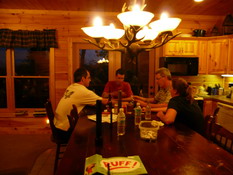 Mark, Scott, Rick and Jessica playing euchre