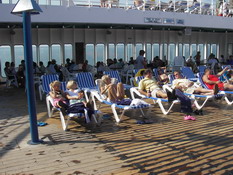 Heather, Stacey, Marybeth, Mike and Jay enjoying the sun