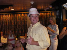 Jay was modeling Danielle's hat!