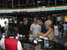 KC, Mark, Mike and Mary Beth at the bar before dinner
