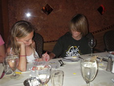 Ashley and Alex in a heated gave of hangman