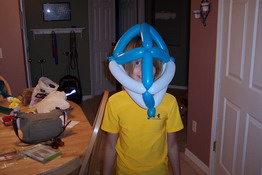 I'm not too sure how much that helmet will protect his noggin