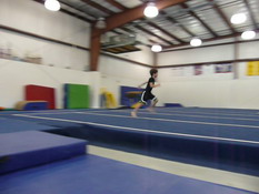 He nails his roundoff back-hand-spring about 99% of the time