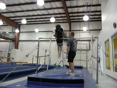 Doing a back hip circle and dismount
