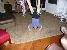 and his headstand