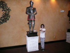 Goofing off in the lobby