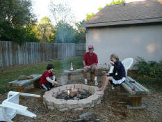 Nothing like camp hotdogs in your own back yard