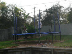 Patch, Quinton and Kendall jumping