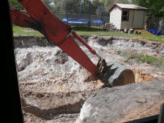 Starting to shape the pool