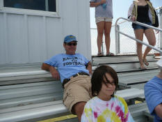 Patch had Daddy's legs as a backrest