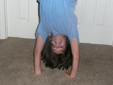 Patrick's best perspective on life - upside-down!