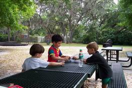 They have a whole playground, and what do they do?  Play with cars!