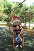 The leaning tower of kids!