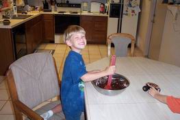 He could hardly wait for me to pour it in the pan to lick the spoon!