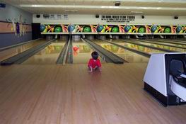 If you look closely you can see that he slid on his knees when he let go of the ball.  He did this several times today.