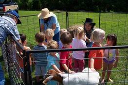 In Patch's words, "Petting Jesus' animals"