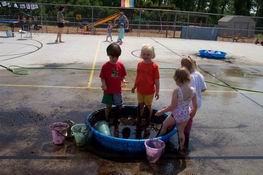 The 3-year-olds weren't quite as adventurous as the older kids