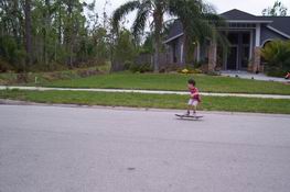 Trying to use the stance he sees in the game - he's not really going fast