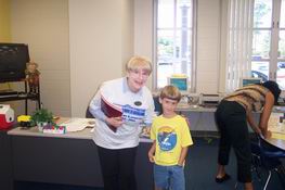Being shy with his new teacher