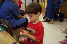 checking out the magnifying glass