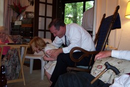 Uncle John's "claw" captured Kelsey!